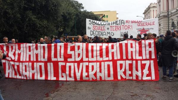 Manifestazione contro lo Sblocca Italia