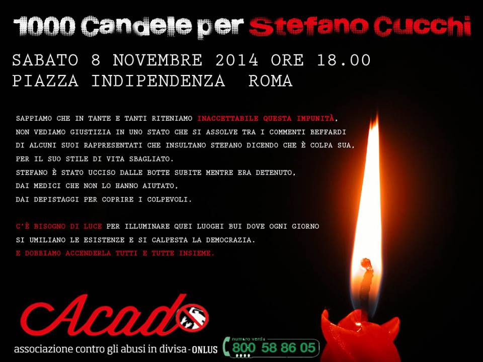 1000 candele per Stefano Cucchi