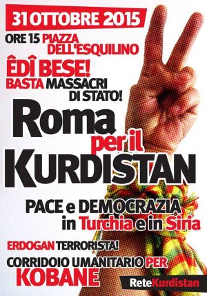 31 ottobre, Roma per il Kurdistan